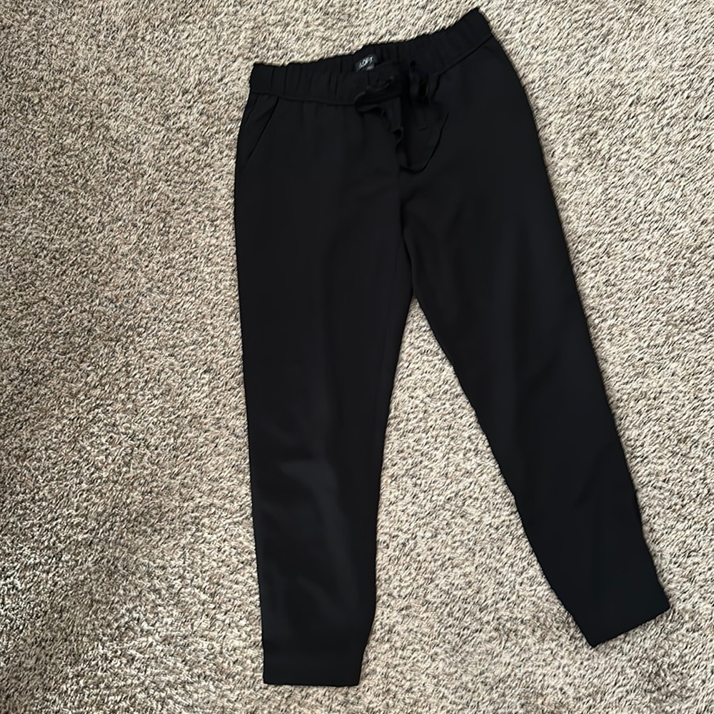 Black drawstring jogger pants